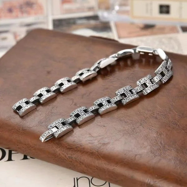 Sterling Silver Vintage Letter H Bracelet