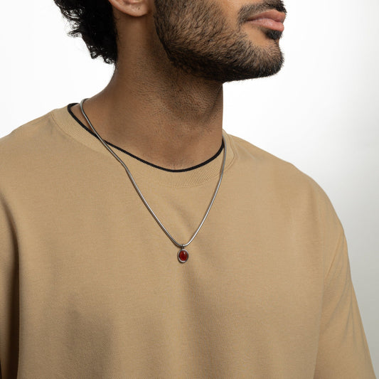 Aqeeq Necklace Men