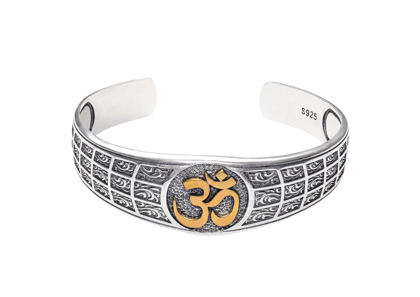 Om Wrist Cuff Men Bracelet