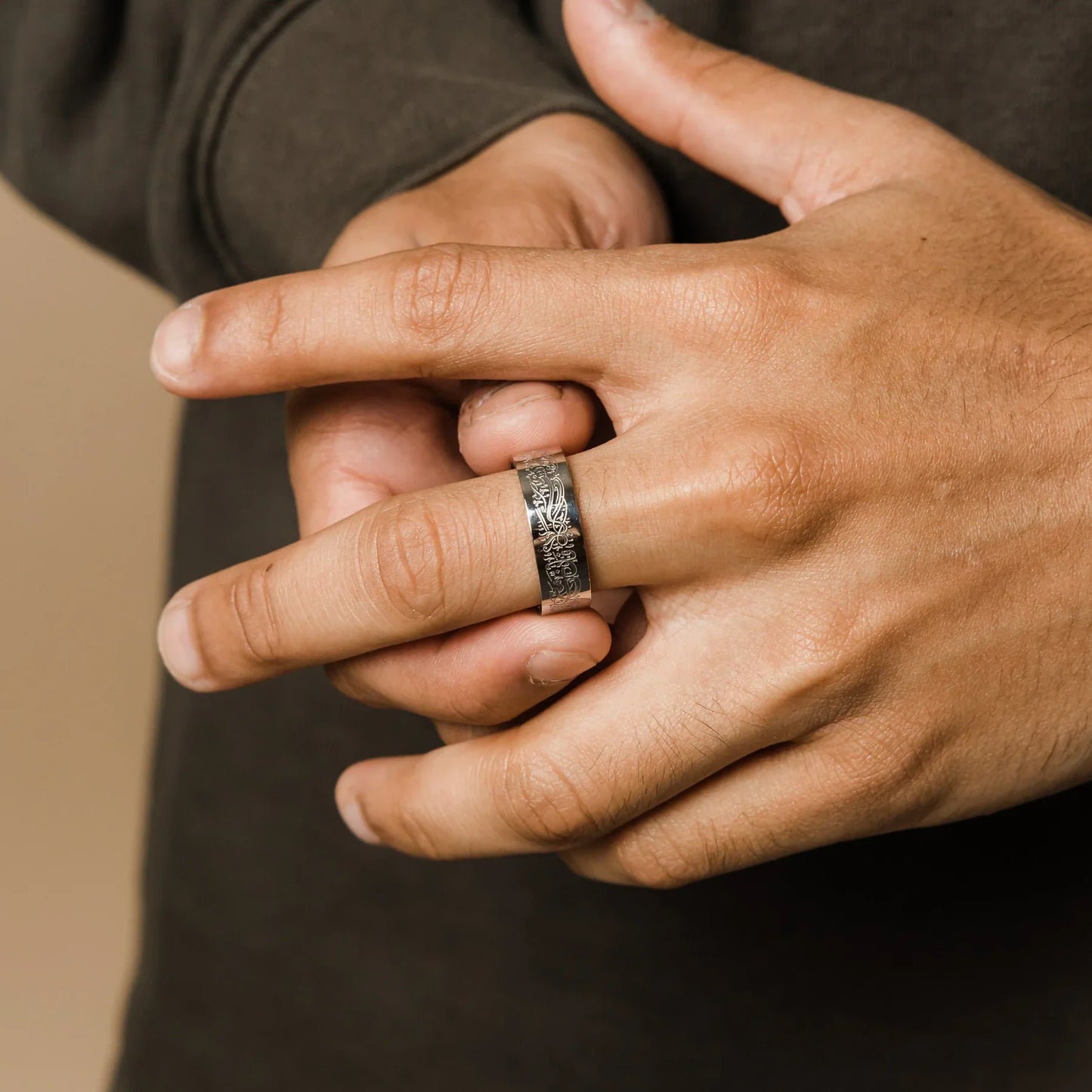 With Hardship Comes Ease Ring V2 Men