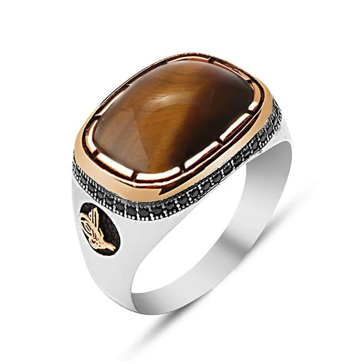 Ala Collection Tiger Eye Men Ring