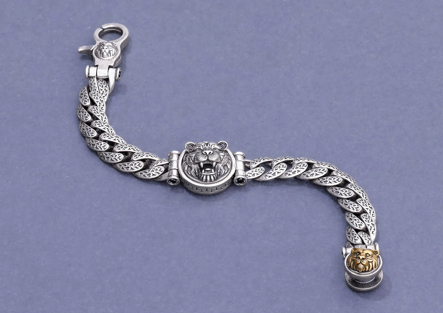 Fearless Tiger Rotating Men Bracelet