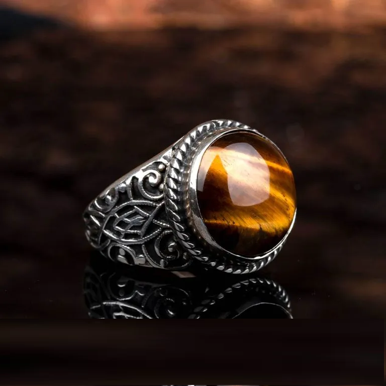 One of a Kind Brown Tiger Eye Ring No2