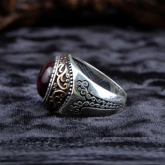One of a Kind Orange Tiger Eye Ring No1