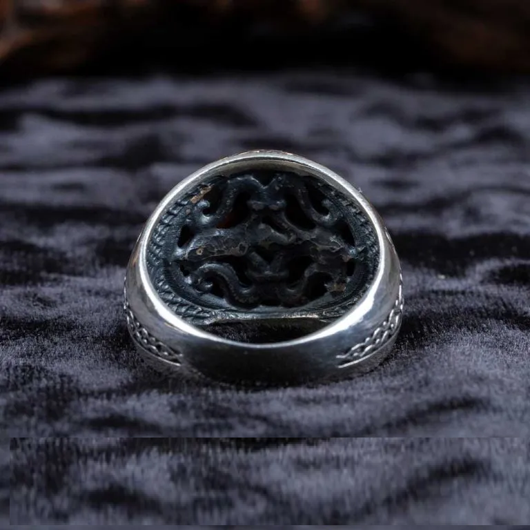 One of a Kind Orange Tiger Eye Ring No1