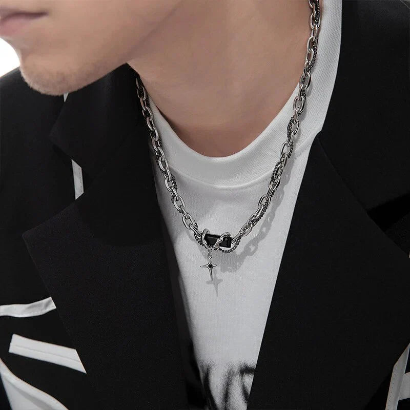 Rugged Black Modern Chain