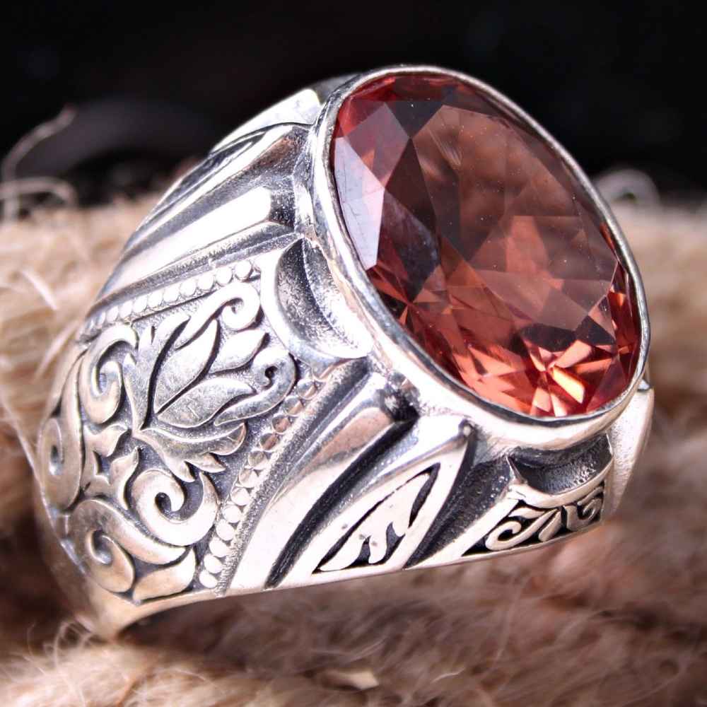 Color Changing SilverOriginal Alexandrite Stone Mens Ring