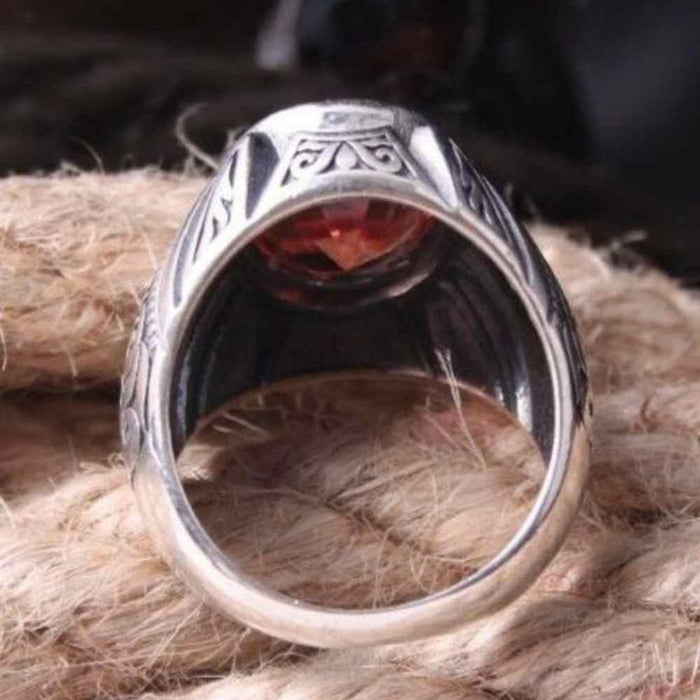 Color Changing SilverOriginal Alexandrite Stone Mens Ring