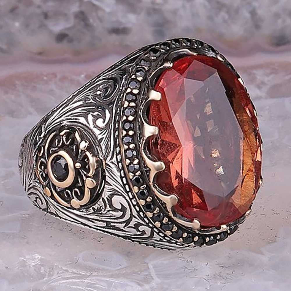 Color Changing Oval Zultanite Stone Silver Mens Ring