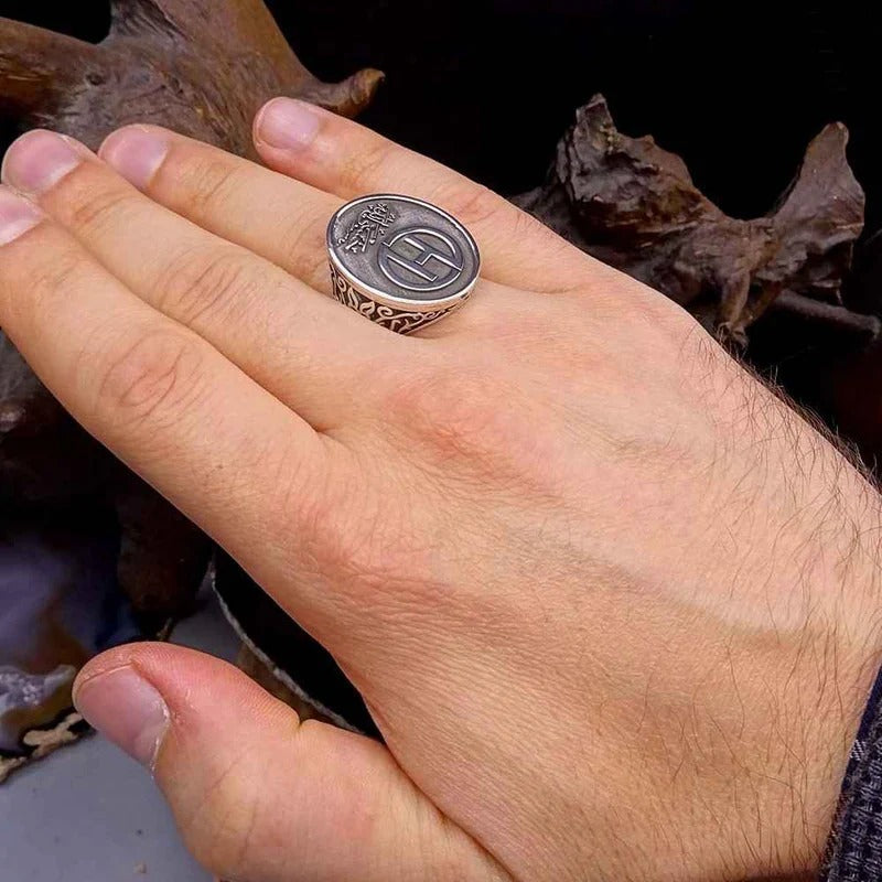 Customizable No Stone Elegant Silver Mens Ring