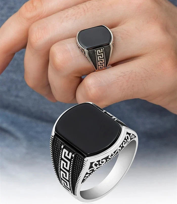 Greek Pattern Ring-925