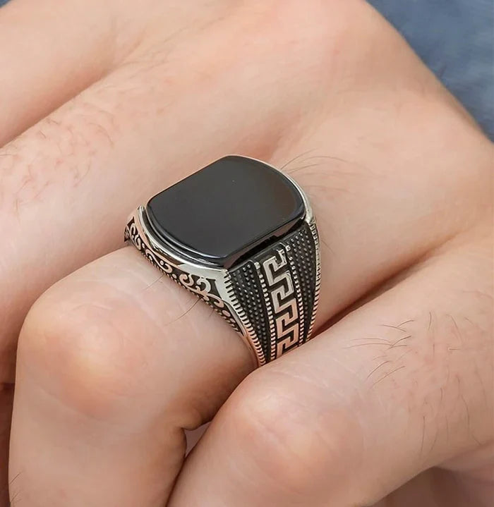 Greek Pattern Ring-925
