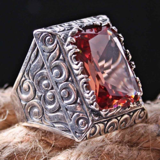 Mens SilverOriginal Alexandrite Stone Color Changing Ring
