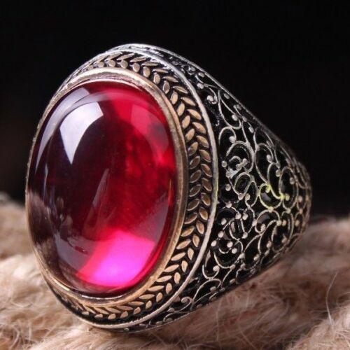 Most Selling Ruby Stone Silver Elegant Mens Ring