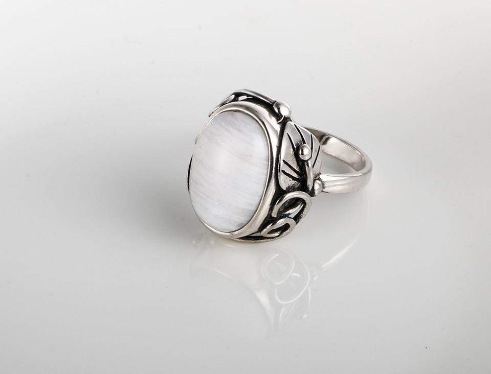 New Vintage Silver Moon Stone Ring IS2 IS1 VAL1 NS3