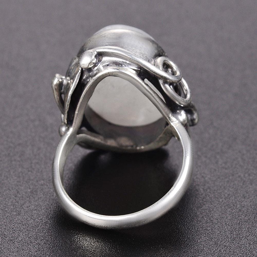 New Vintage Silver Moon Stone Ring IS2 IS1 VAL1 NS3
