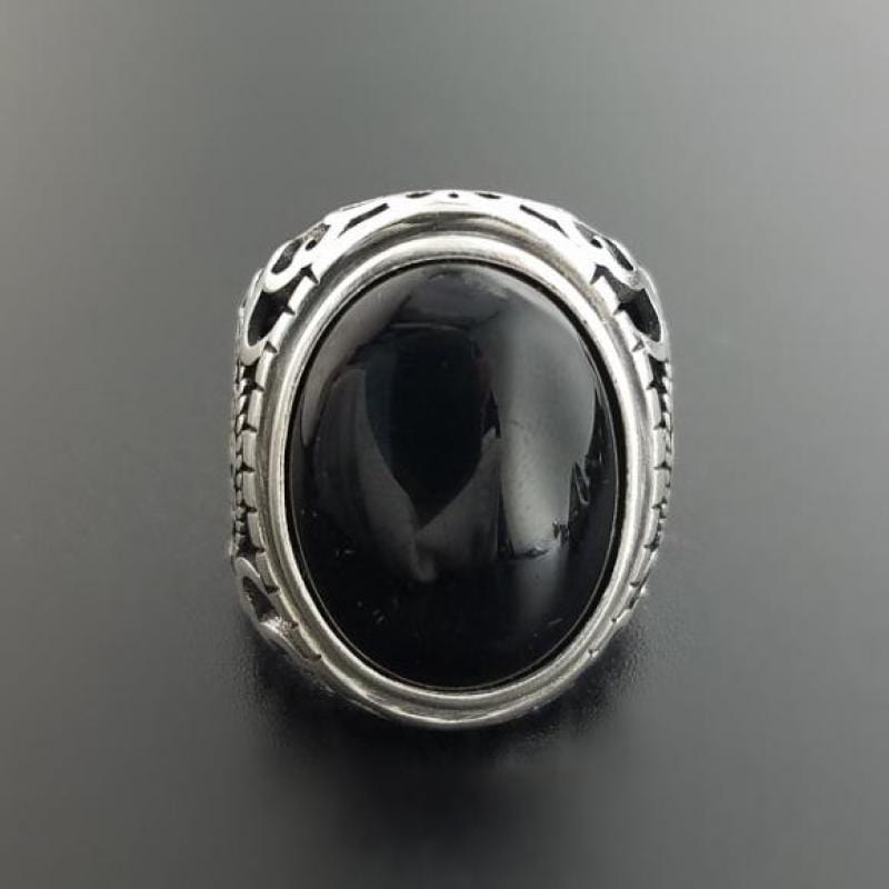 Silver Black Onyx Ring for Men NS3 IS1 IS2